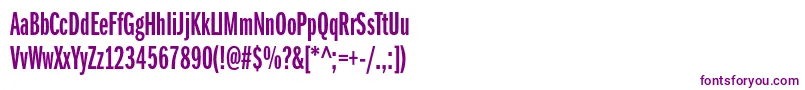 ItcfranklingothicstdDmxcp Font – Purple Fonts on White Background