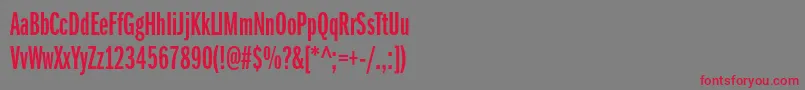 フォントItcfranklingothicstdDmxcp – 赤い文字の灰色の背景