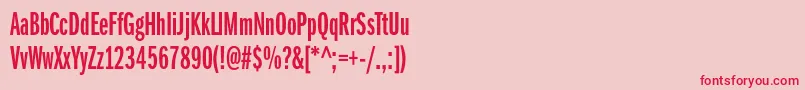 ItcfranklingothicstdDmxcp Font – Red Fonts on Pink Background