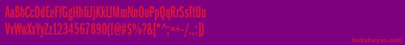 ItcfranklingothicstdDmxcp Font – Red Fonts on Purple Background