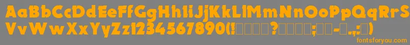 Electpla Font – Orange Fonts on Gray Background