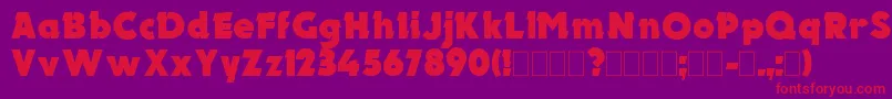 Electpla Font – Red Fonts on Purple Background