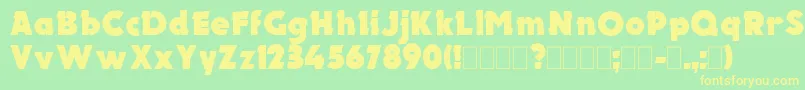 Electpla Font – Yellow Fonts on Green Background