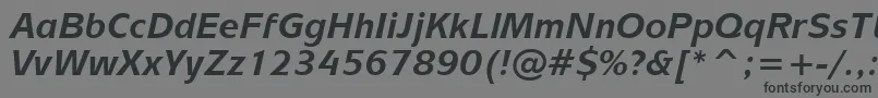 Шрифт MixageBoldItalicBt – чёрные шрифты на сером фоне