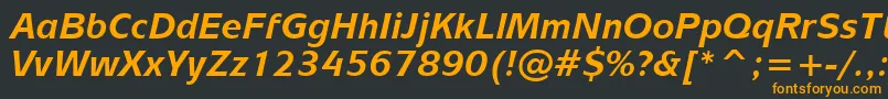 Шрифт MixageBoldItalicBt – оранжевые шрифты на чёрном фоне