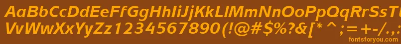 Шрифт MixageBoldItalicBt – оранжевые шрифты на коричневом фоне