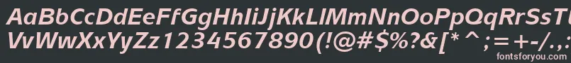 フォントMixageBoldItalicBt – 黒い背景にピンクのフォント