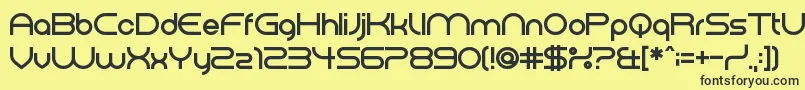 ElectromagneticLungs Font – Black Fonts on Yellow Background