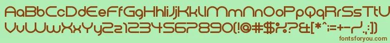 ElectromagneticLungs Font – Brown Fonts on Green Background