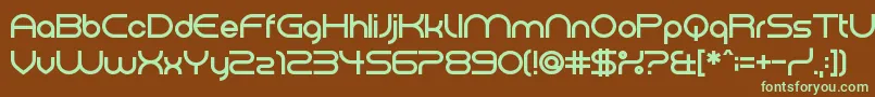 Шрифт ElectromagneticLungs – зелёные шрифты на коричневом фоне