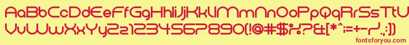 ElectromagneticLungs-fontti – punaiset fontit keltaisella taustalla