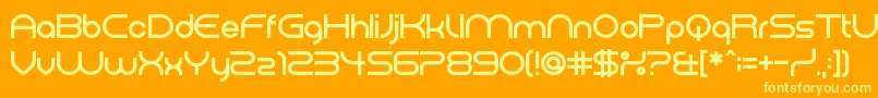 ElectromagneticLungs Font – Yellow Fonts on Orange Background