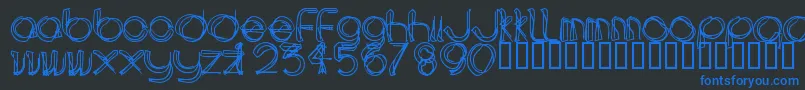 AreaLinee Font – Blue Fonts on Black Background