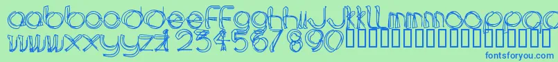 Подробнее о шрифте AreaLinee Шрифт AreaLinee – синие шрифты на зелёном фоне
