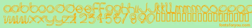 More about AreaLinee Font AreaLinee Font – Orange Fonts on Green Background
