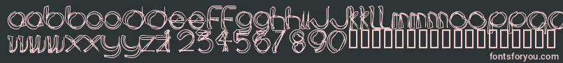 AreaLinee Font – Pink Fonts on Black Background