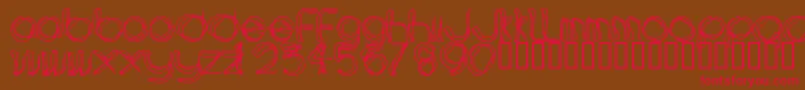 AreaLinee Font – Red Fonts on Brown Background