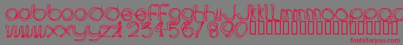 AreaLinee Font – Red Fonts on Gray Background