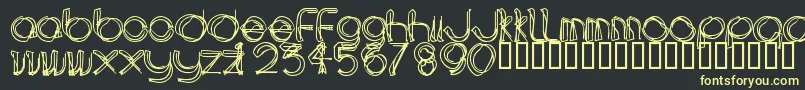 AreaLinee Font – Yellow Fonts on Black Background