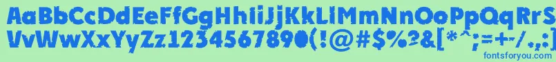 APlakatcmplrrbtExtrabold Font – Blue Fonts on Green Background