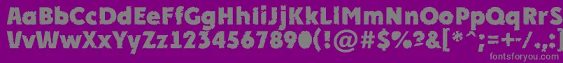 APlakatcmplrrbtExtrabold Font – Gray Fonts on Purple Background