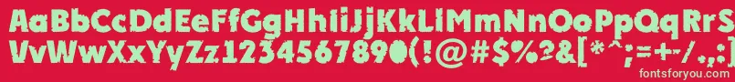 APlakatcmplrrbtExtrabold Font – Green Fonts on Red Background