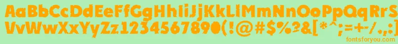 Police APlakatcmplrrbtExtrabold – polices orange sur fond vert
