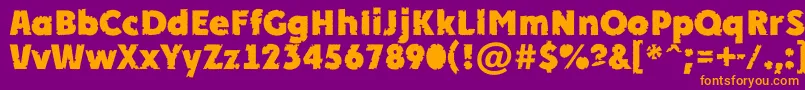 APlakatcmplrrbtExtrabold Font – Orange Fonts on Purple Background