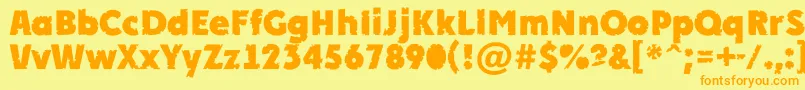 APlakatcmplrrbtExtrabold Font – Orange Fonts on Yellow Background