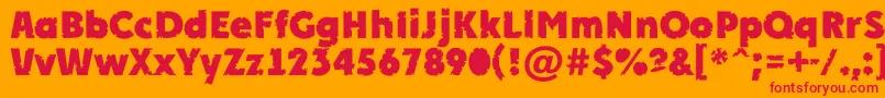 APlakatcmplrrbtExtrabold Font – Red Fonts on Orange Background