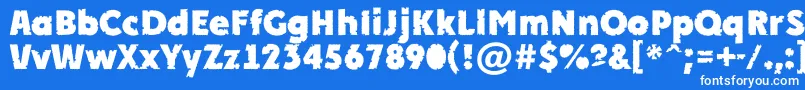 フォントAPlakatcmplrrbtExtrabold – 青い背景に白い文字