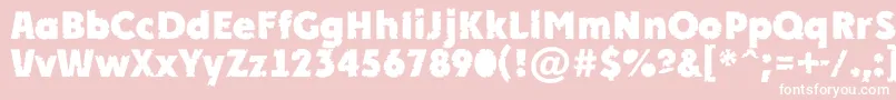 フォントAPlakatcmplrrbtExtrabold – ピンクの背景に白い文字