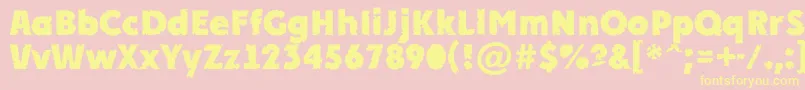 APlakatcmplrrbtExtrabold Font – Yellow Fonts on Pink Background