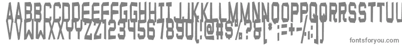 Funnyfarmhard-fontti – harmaat kirjasimet valkoisella taustalla