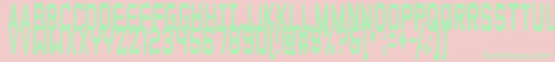 Funnyfarmhard Font – Green Fonts on Pink Background