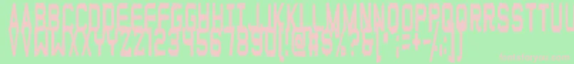 Funnyfarmhard Font – Pink Fonts on Green Background