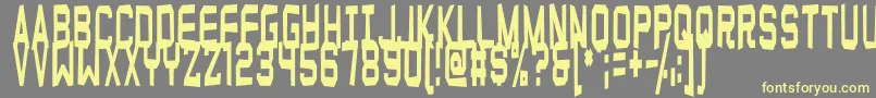 Funnyfarmhard Font – Yellow Fonts on Gray Background
