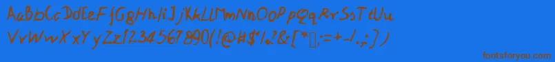 Patipe Font – Brown Fonts on Blue Background