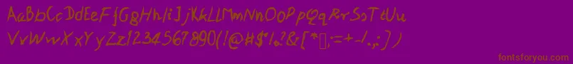 Patipe Font – Brown Fonts on Purple Background