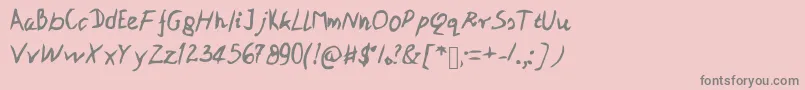 Patipe-Schriftart – Graue Schriften auf rosa Hintergrund