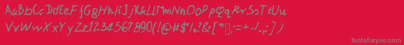 Patipe-Schriftart – Graue Schriften auf rotem Hintergrund