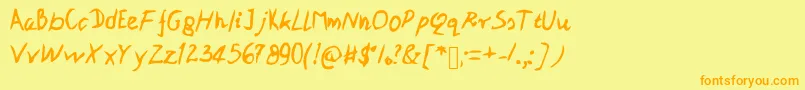 Patipe Font – Orange Fonts on Yellow Background