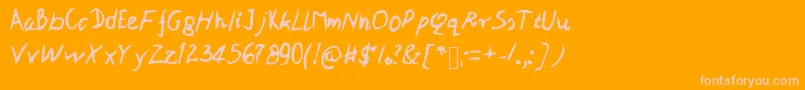 Patipe Font – Pink Fonts on Orange Background