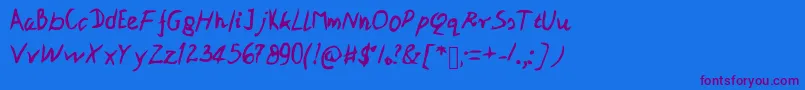 Patipe Font – Purple Fonts on Blue Background
