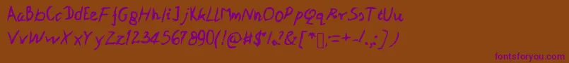 Patipe Font – Purple Fonts on Brown Background