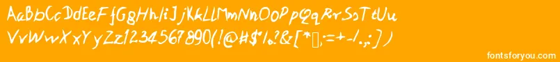 Patipe Font – White Fonts on Orange Background