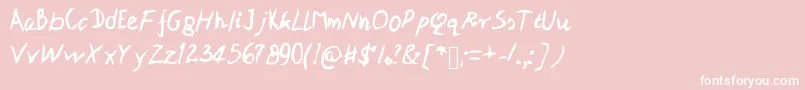 Patipe Font – White Fonts on Pink Background