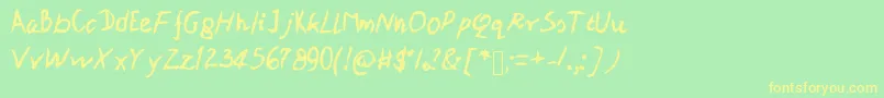 Patipe Font – Yellow Fonts on Green Background