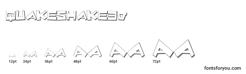 Größen der Schriftart QuakeShake3D