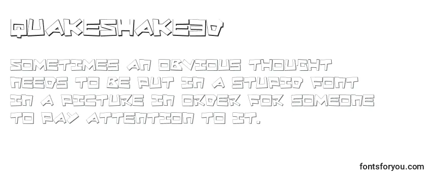 Обзор шрифта QuakeShake3D